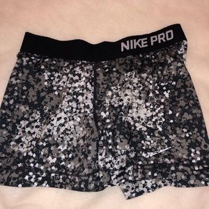 slight worn nike pros